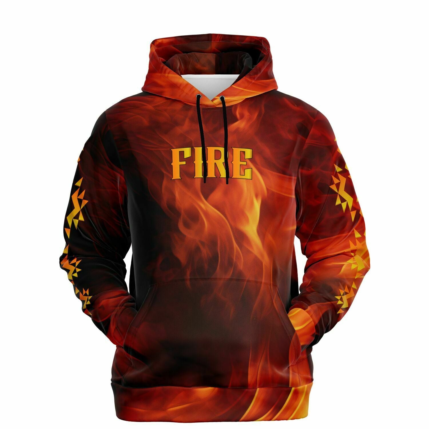 Athletic Hoodie TEAM FIRE COACH  - AOP