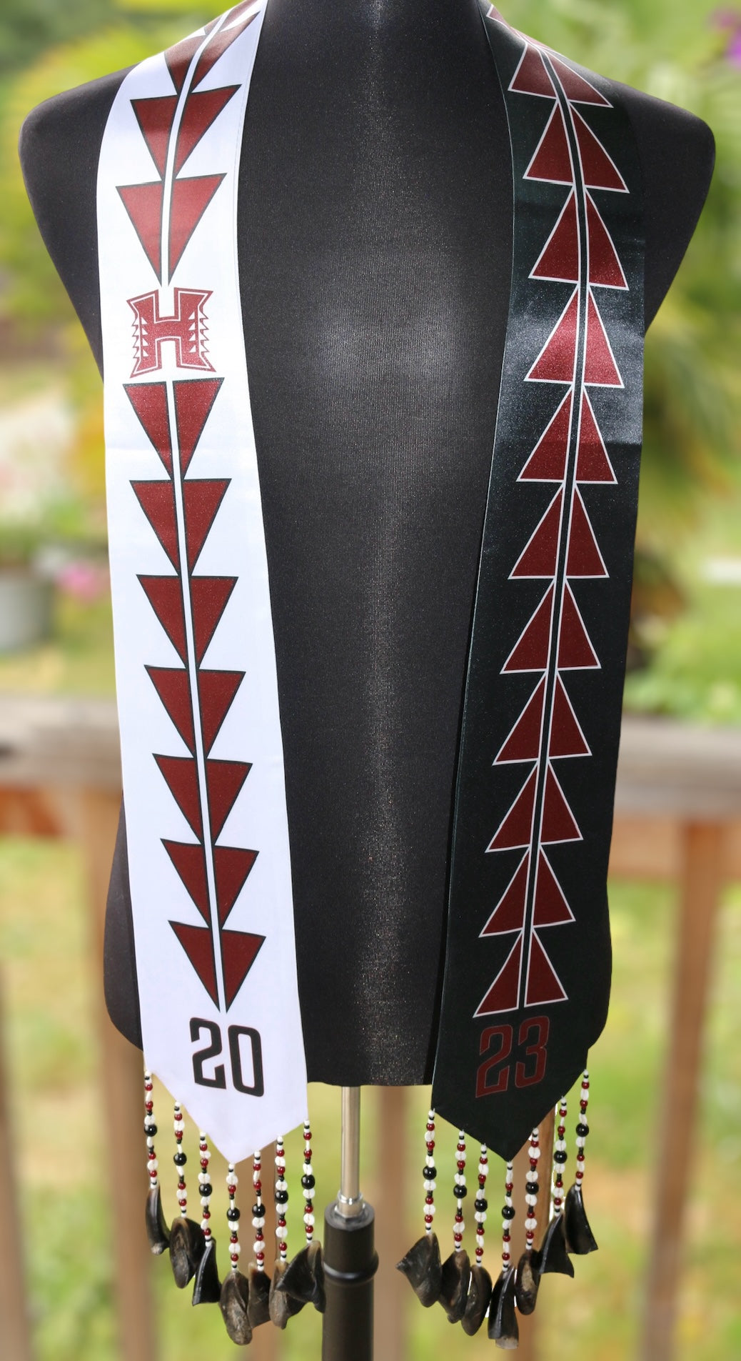 Adult Custom Graduation Stole , Native American Graduation Stole, Sash, Graduation Ceremony,Hupa, Yurok , Karuk,(PLEASE READ THE DESCRIPTION BEFORE YOU PLACE YOUR ORDER)