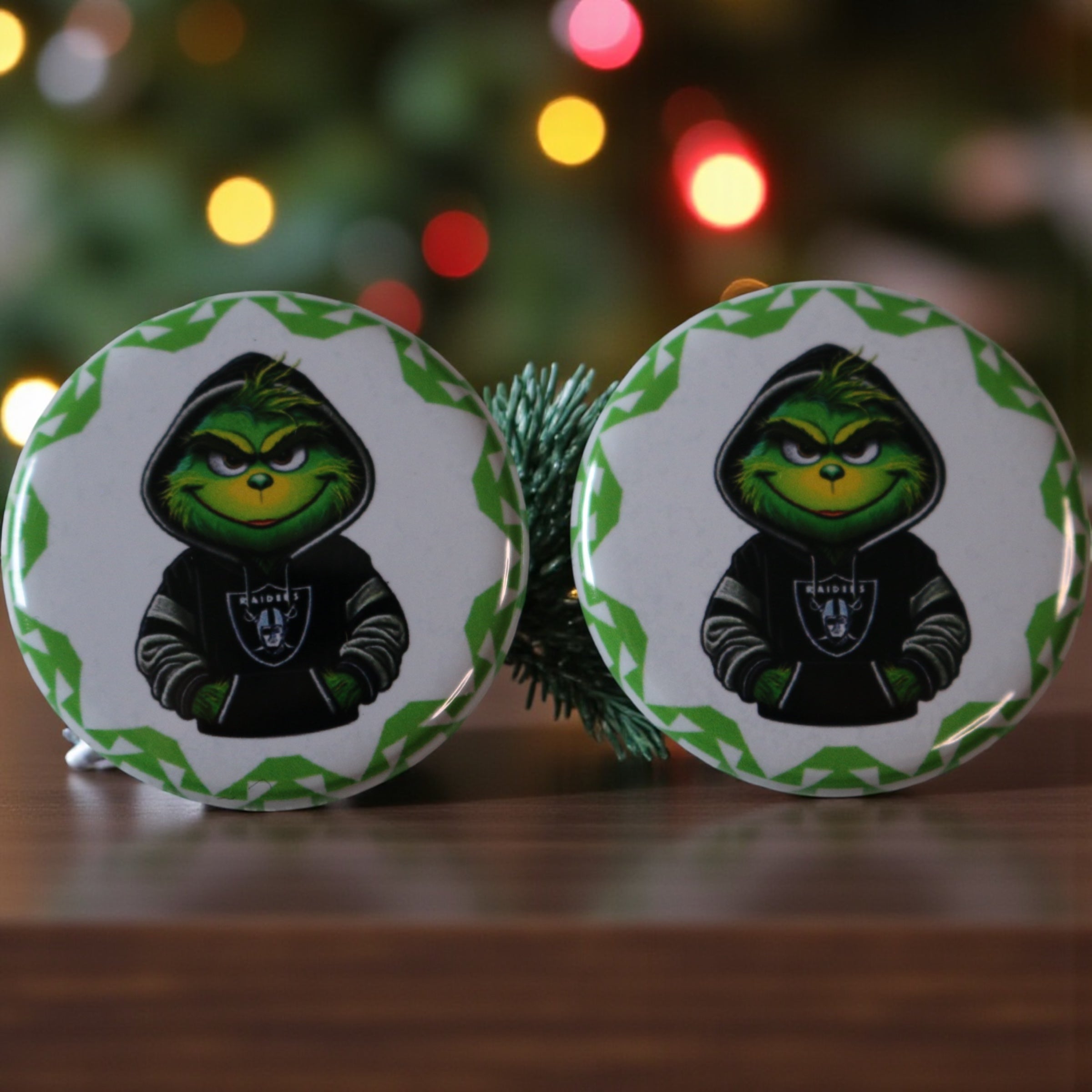 Christmas Cabs Set of Two Black and Silver Team