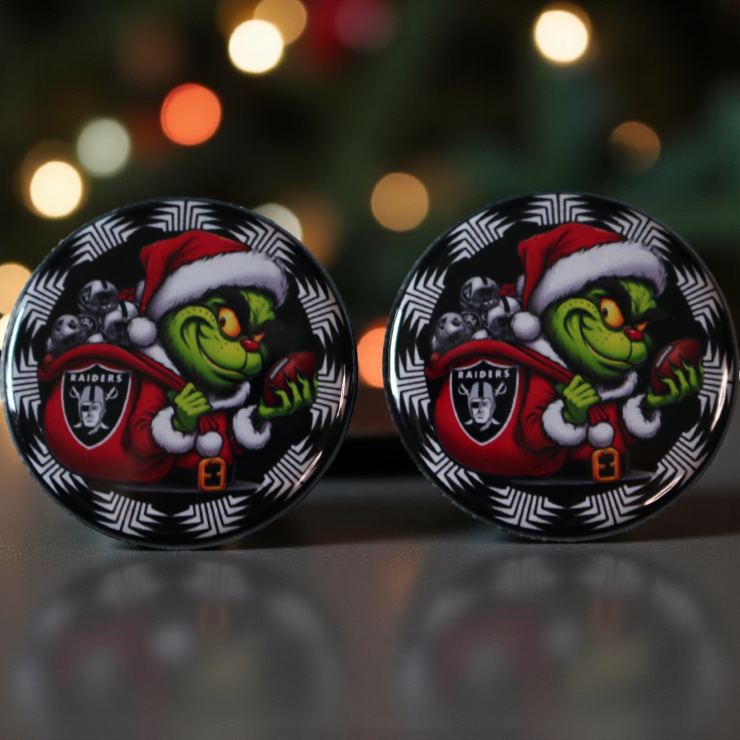 Christmas Cabs Set of Two Black and Silver Team