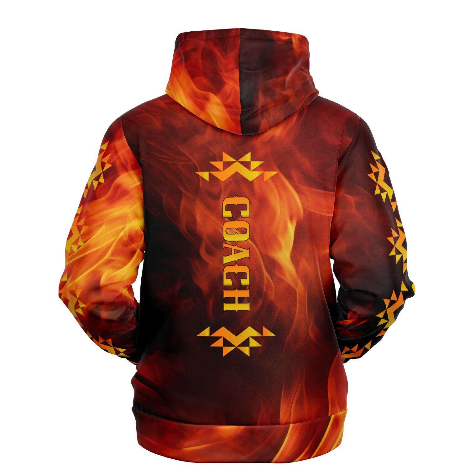 Athletic Hoodie TEAM FIRE COACH  - AOP