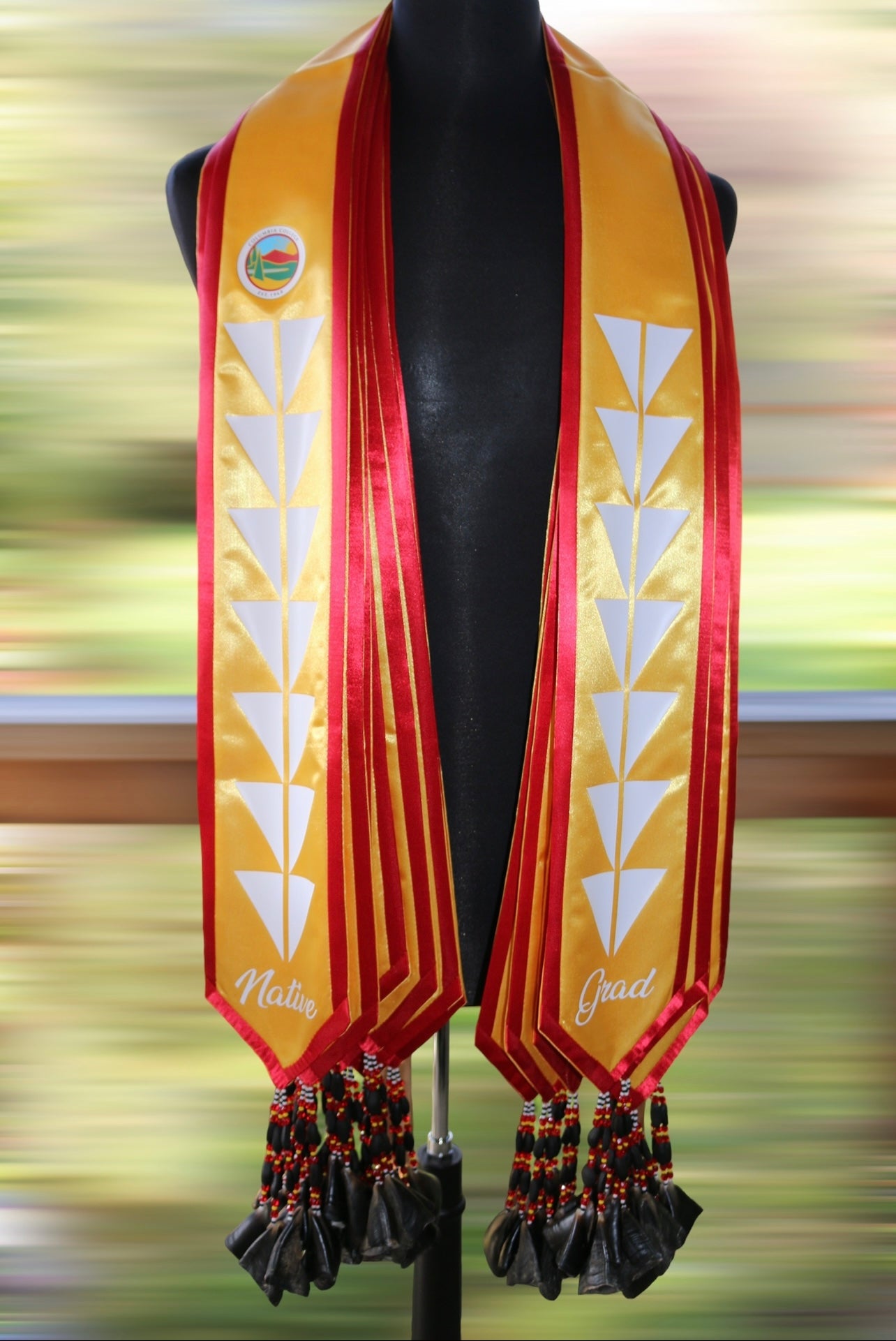 Adult Custom Graduation Stole , Native American Graduation Stole, Sash, Graduation Ceremony,Hupa, Yurok , Karuk,(PLEASE READ THE DESCRIPTION BEFORE YOU PLACE YOUR ORDER)