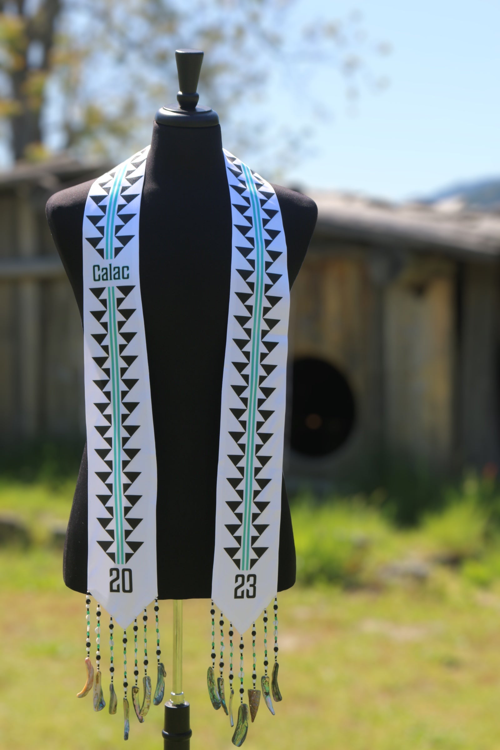 Adult Custom Graduation Stole , Native American Graduation Stole, Sash, Graduation Ceremony,Hupa, Yurok , Karuk,(PLEASE READ THE DESCRIPTION BEFORE YOU PLACE YOUR ORDER)