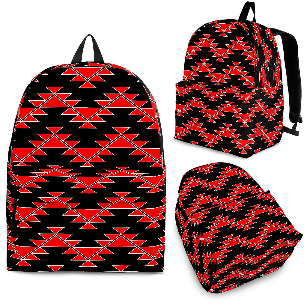 Red Snake Nose Design, All Over Print Backpack