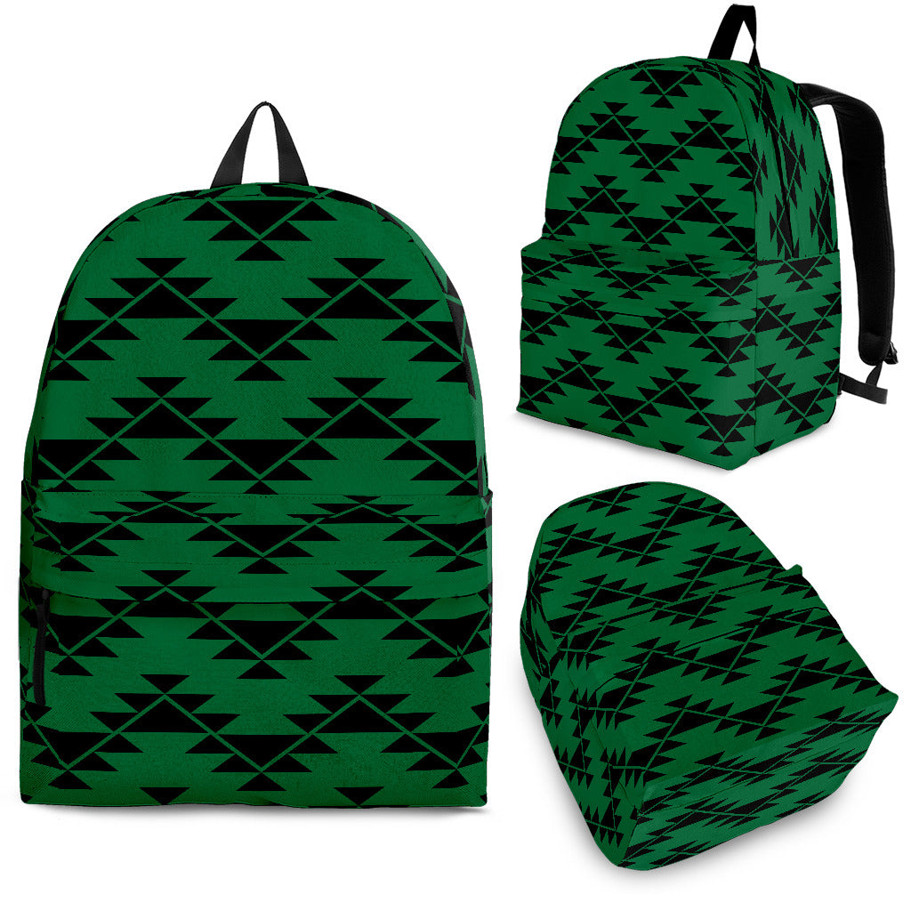 Green Backpack With The Snake Nose Design