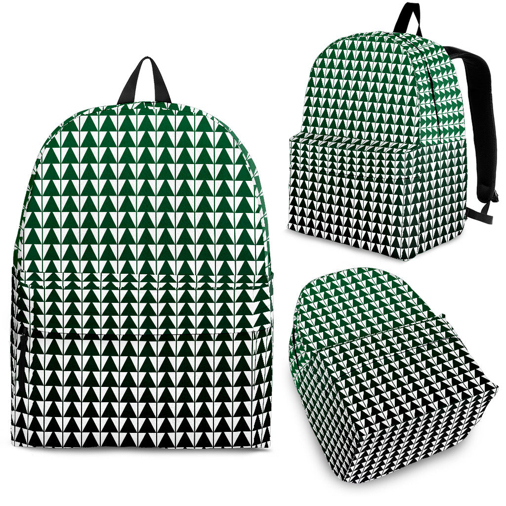 Ombre Green Backpack With Sturgeon Back Designs
