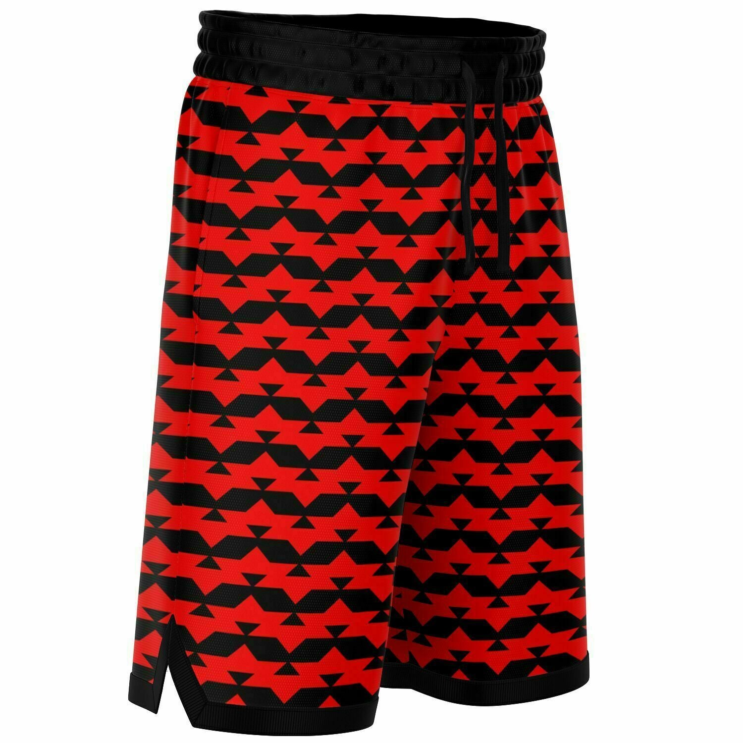 Black/Red Friendship Design Basketball Shorts