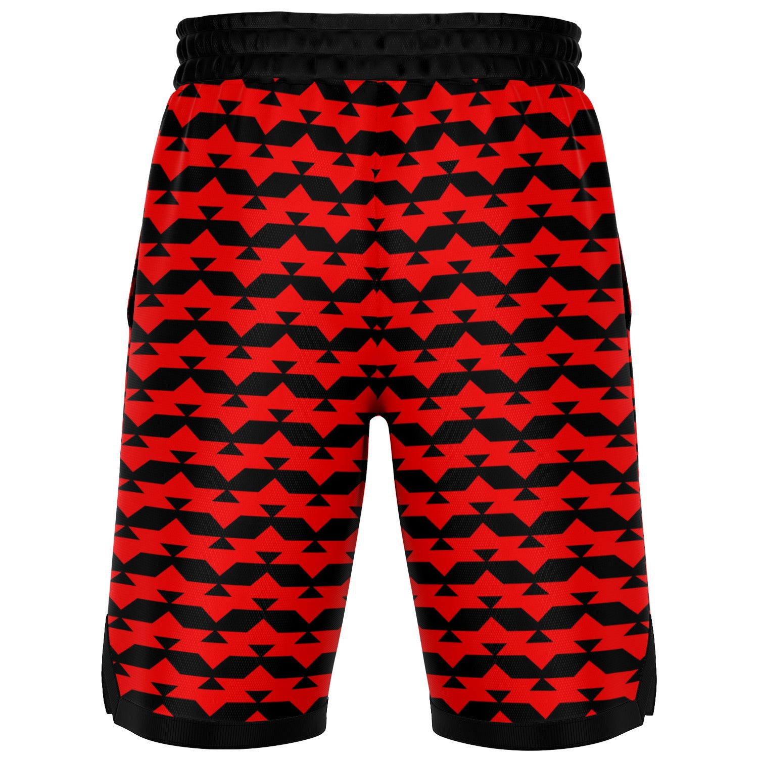 Black/Red Friendship Design Basketball Shorts