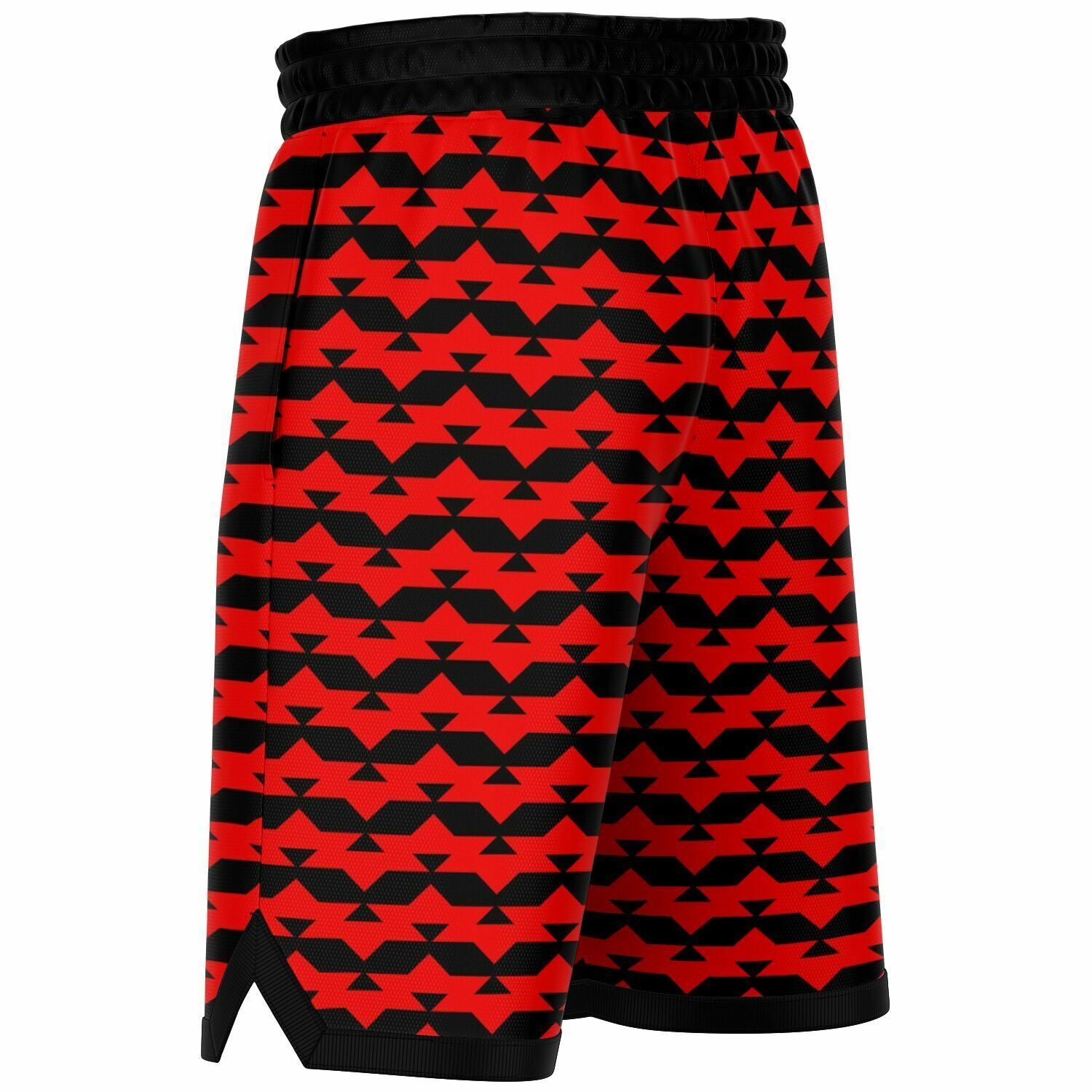 Black/Red Friendship Design Basketball Shorts