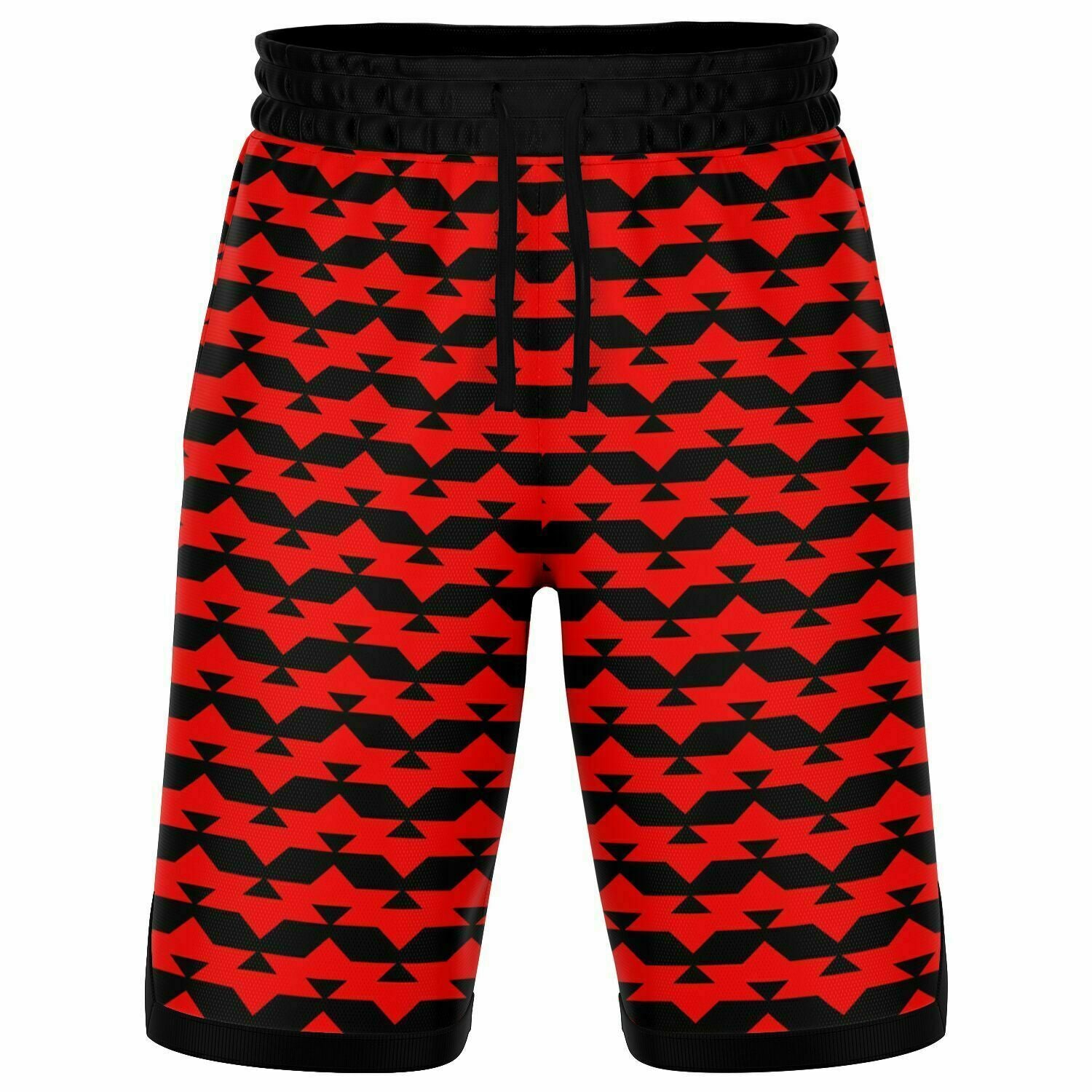 Black/Red Friendship Design Basketball Shorts