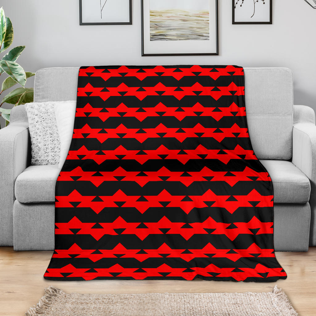 Premium Black Blanket With Red Friendship Designs