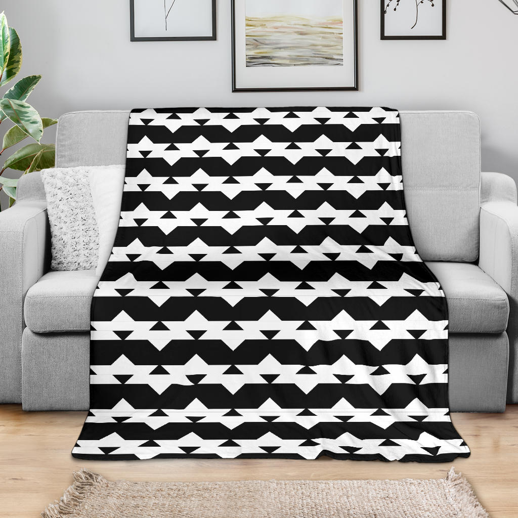 Premium Black Blanket With White Friendship Designs