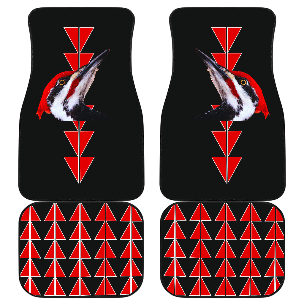 Pileated Woodpecker Car Floor Mats With Sturgeon Back Design