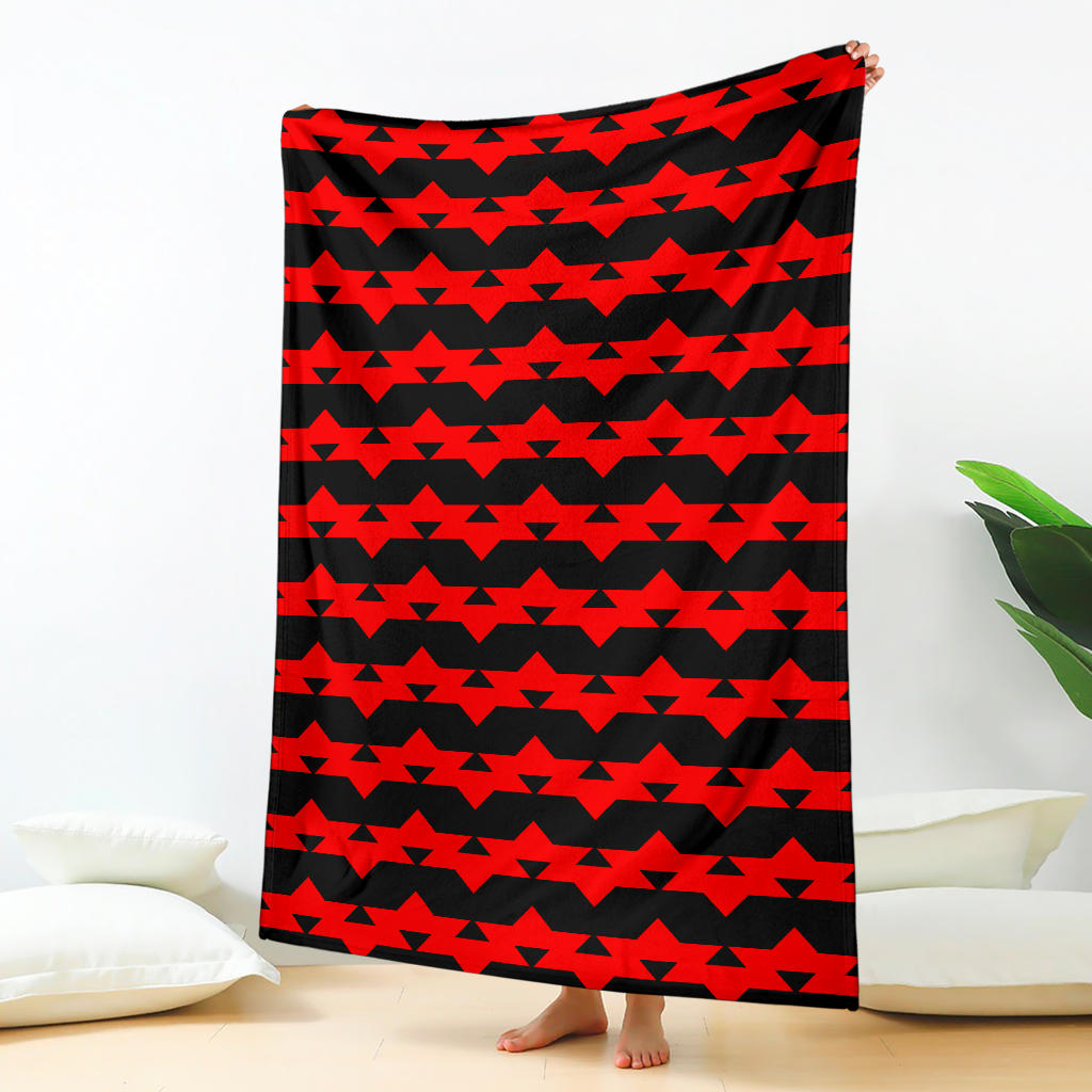 Premium Black Blanket With Red Friendship Designs