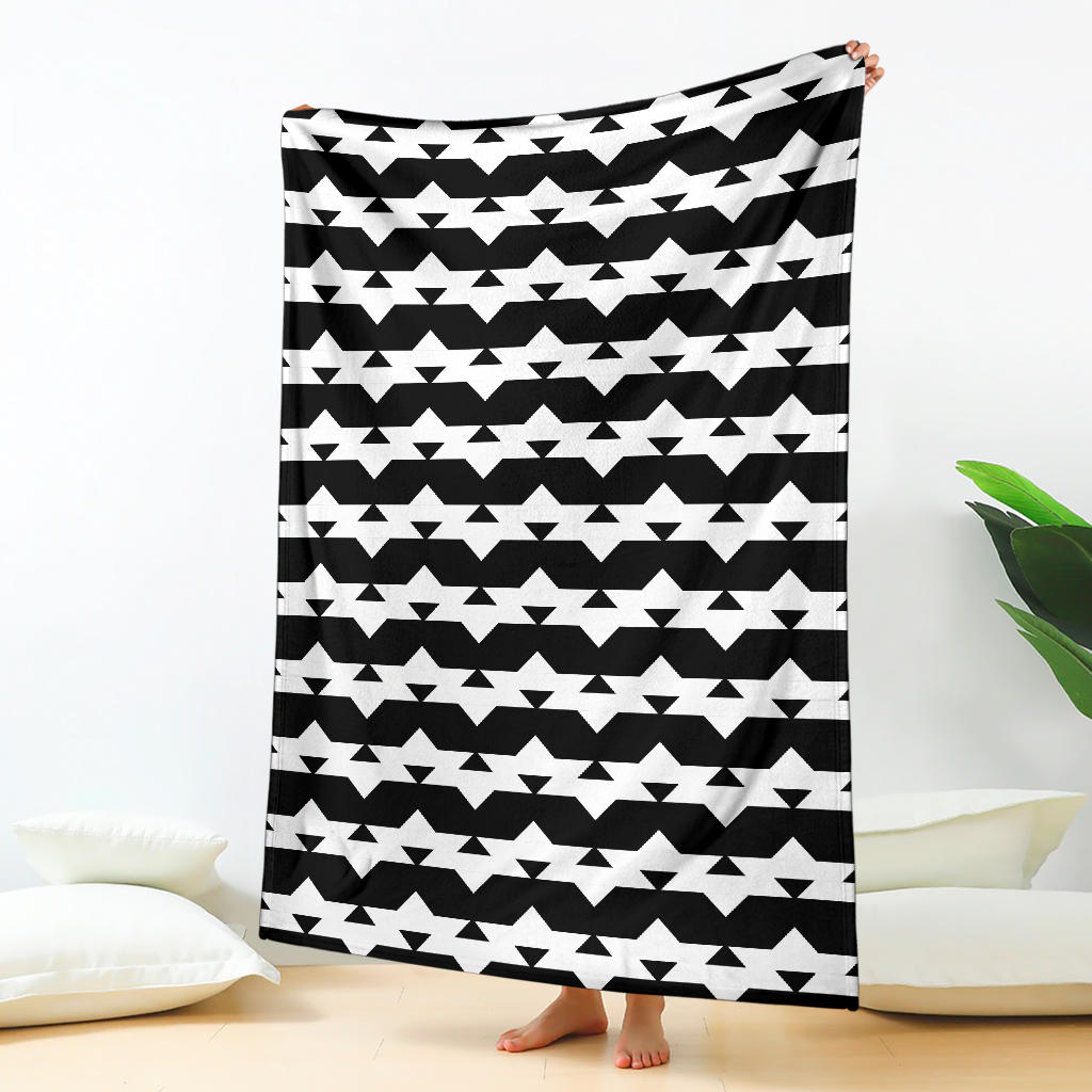 Premium Black Blanket With White Friendship Designs