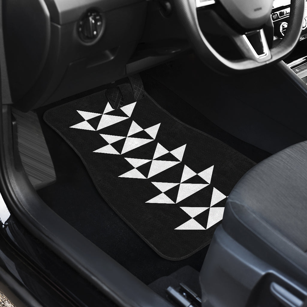 Car Floor Mats With White Butterfly Design