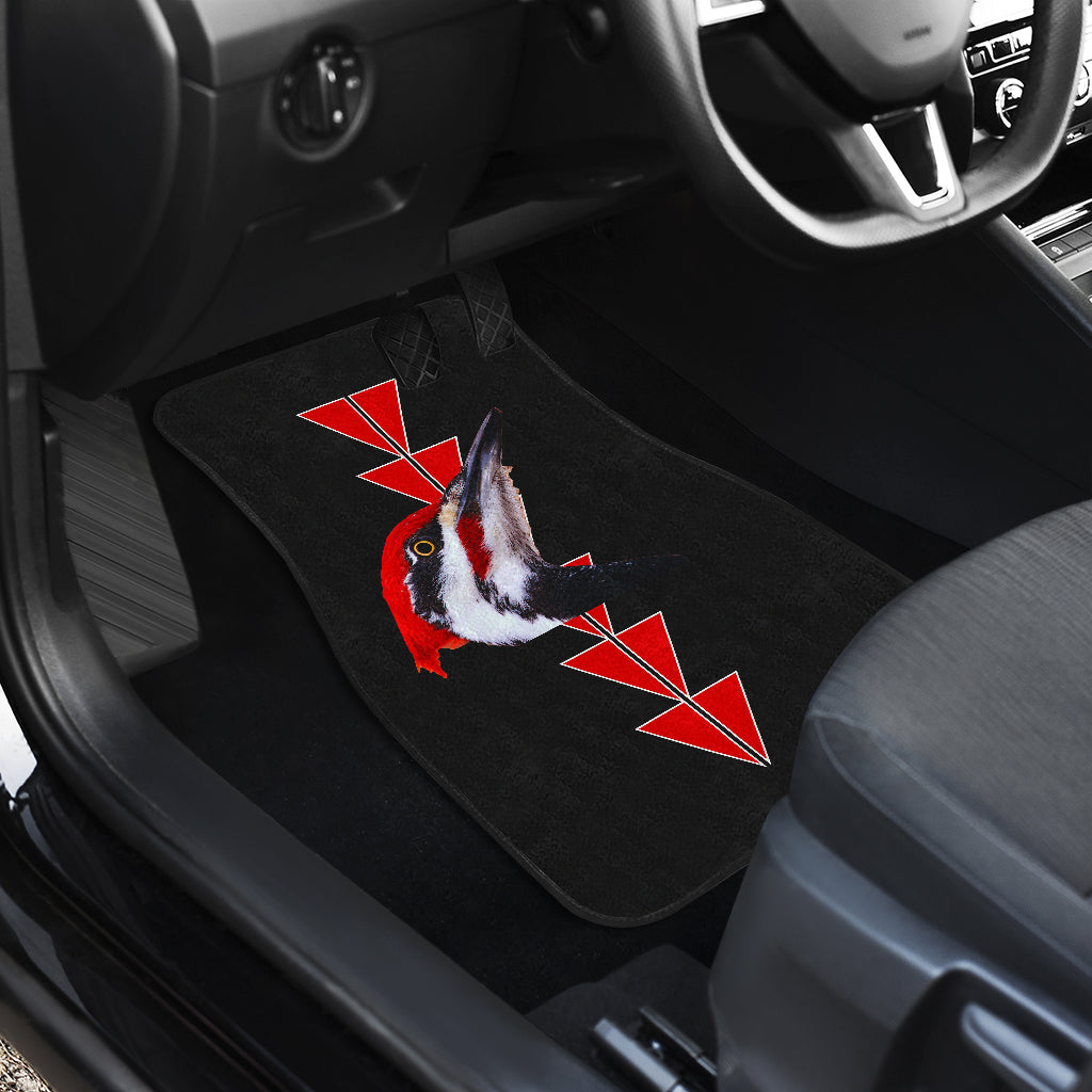 Pileated Woodpecker Car Floor Mats With Sturgeon Back Design