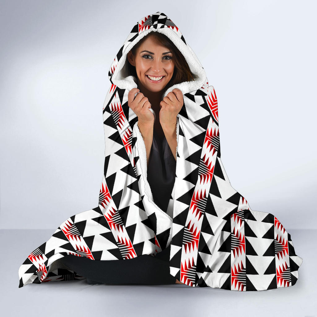 Hooded Blanket (Pileated Woodpecker With Frog Foot And Sturgeon Back Design)