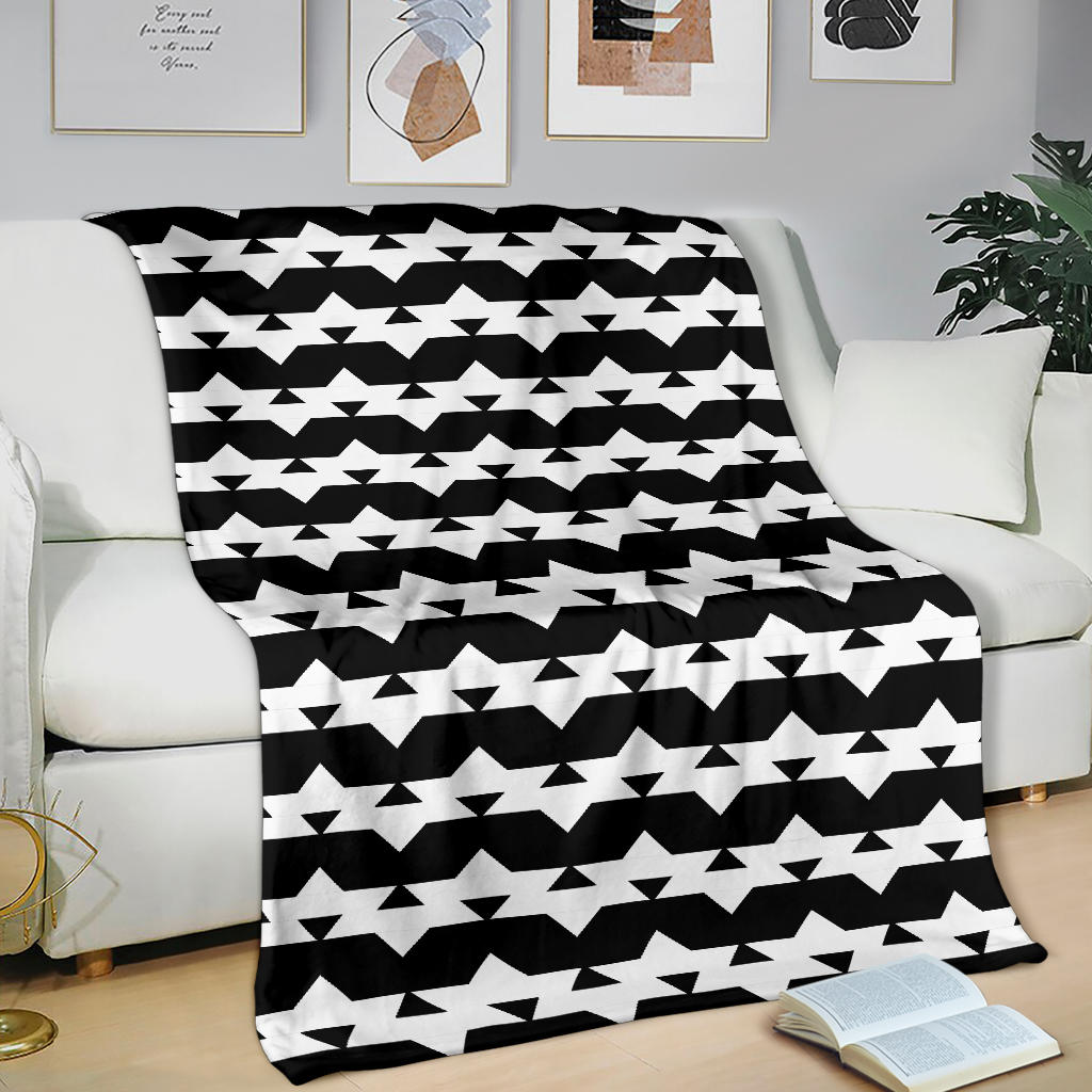 Premium Black Blanket With White Friendship Designs