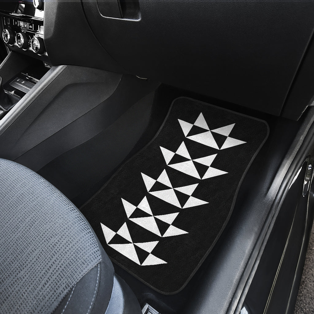 Car Floor Mats With White Butterfly Design