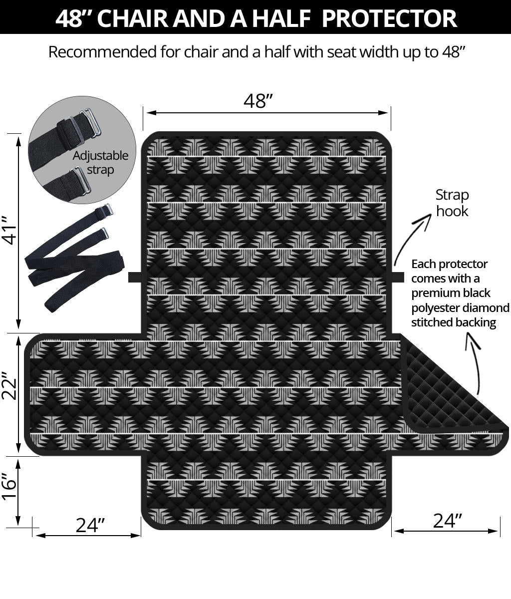 48" Chair And A Half Sofa Protector With Grey Frog Foot Designs