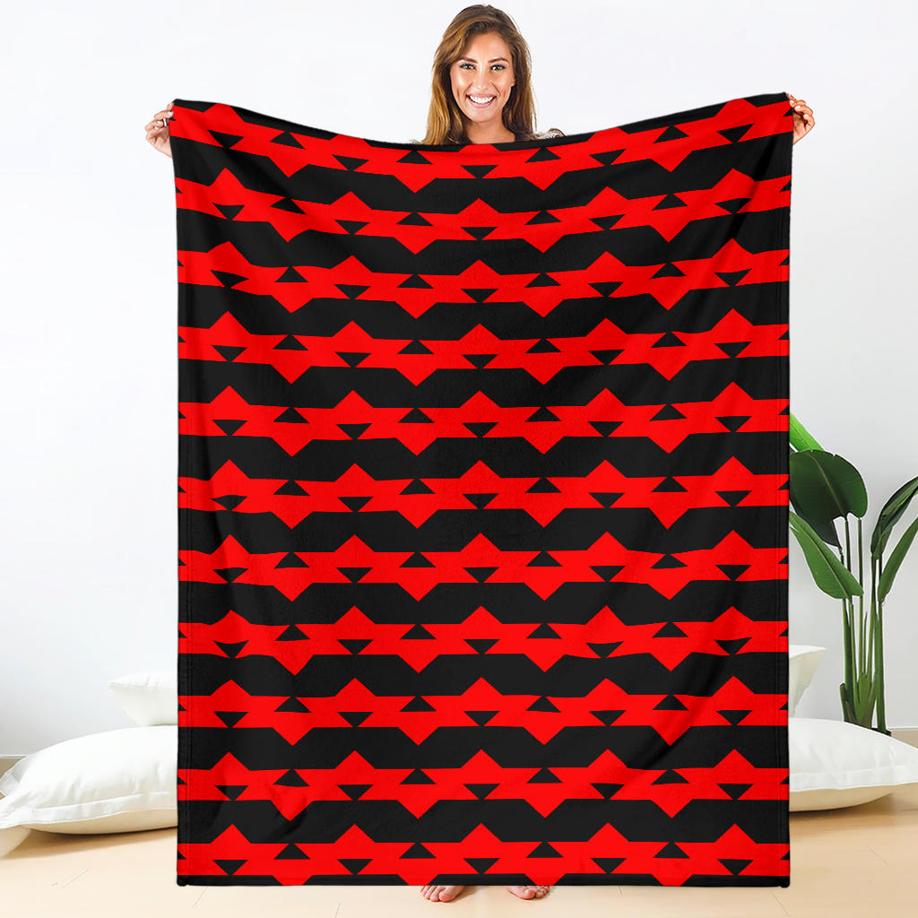 Premium Black Blanket With Red Friendship Designs