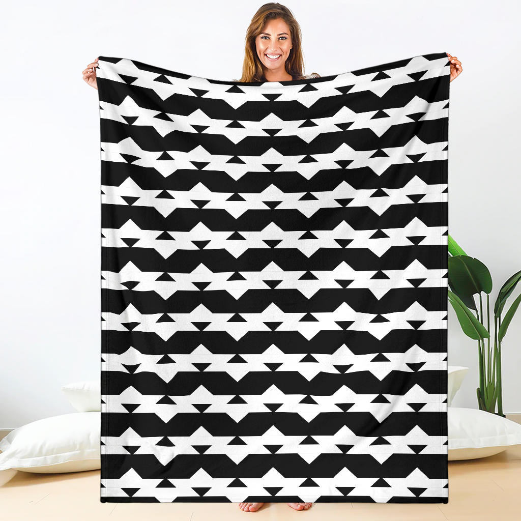 Premium Black Blanket With White Friendship Designs