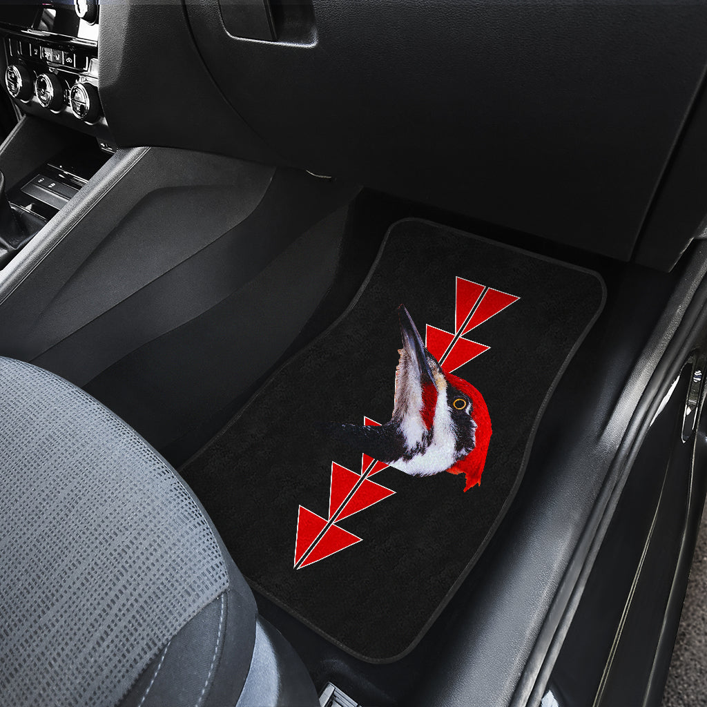 Pileated Woodpecker Car Floor Mats With Sturgeon Back Design