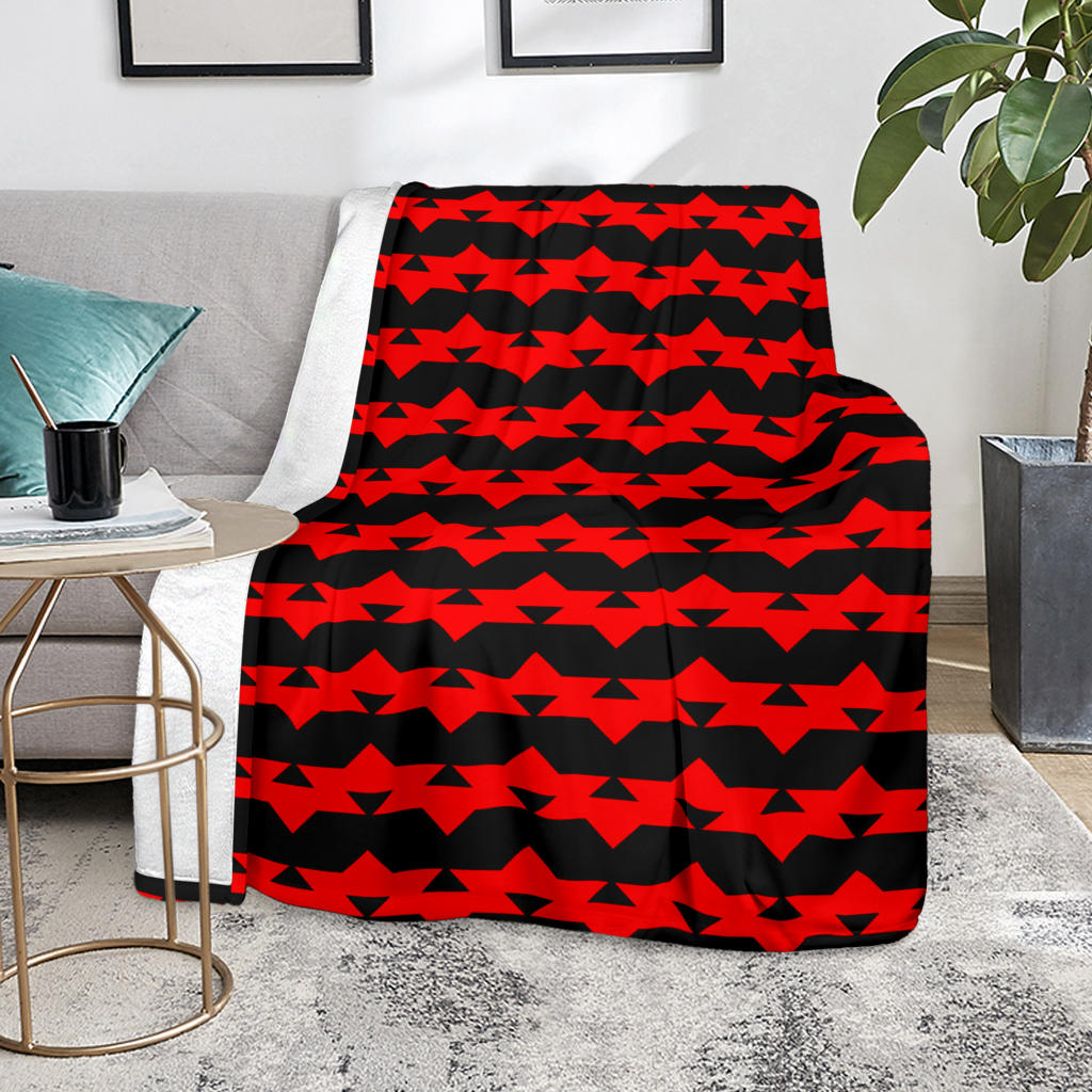 Premium Black Blanket With Red Friendship Designs