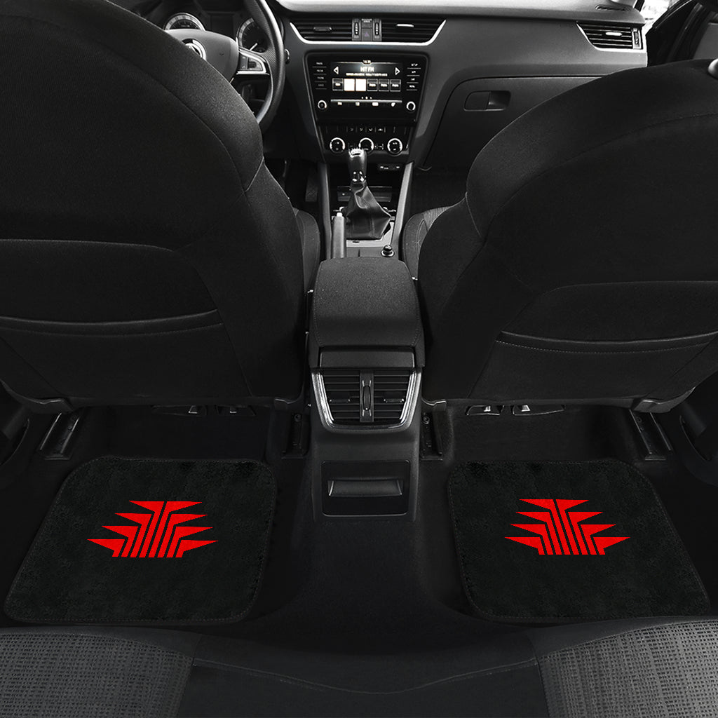 Car Floor Mats With Red Frog Foot Designs