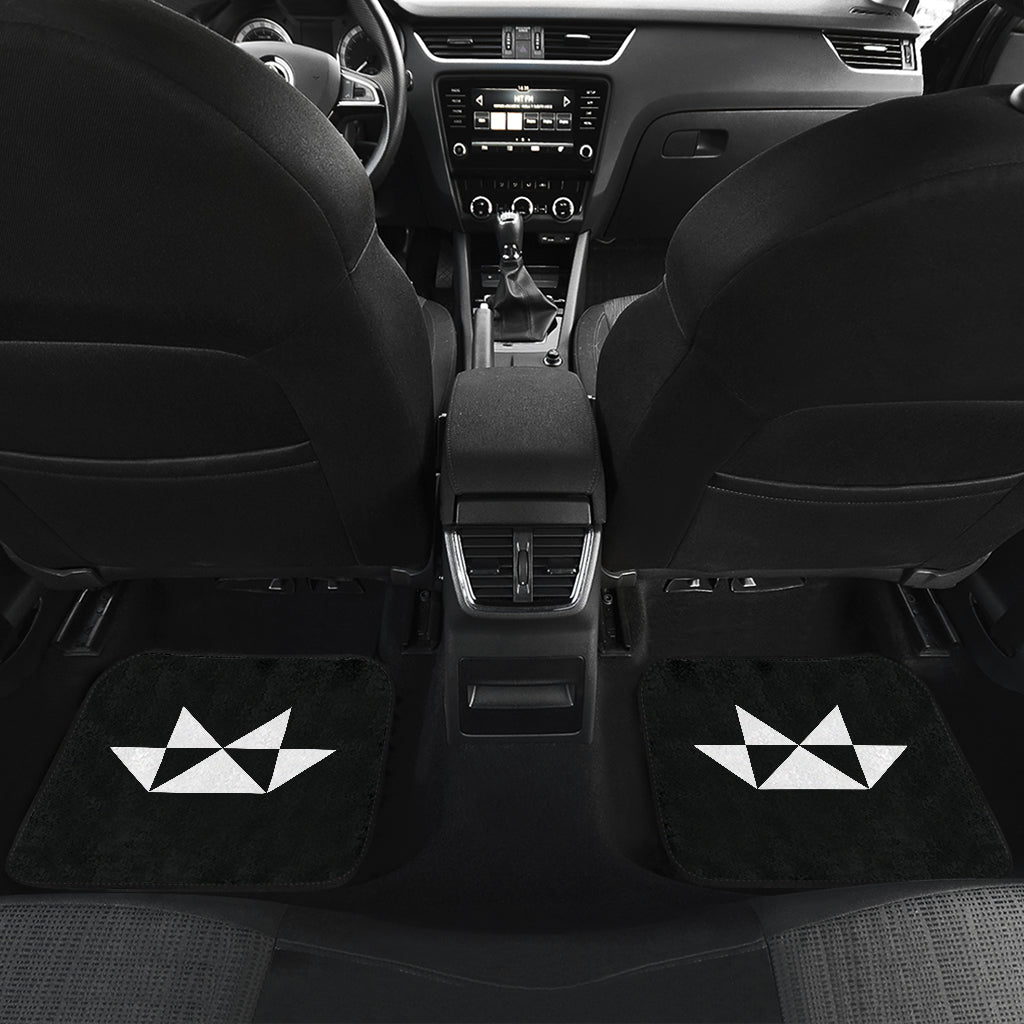 Car Floor Mats With White Butterfly Design