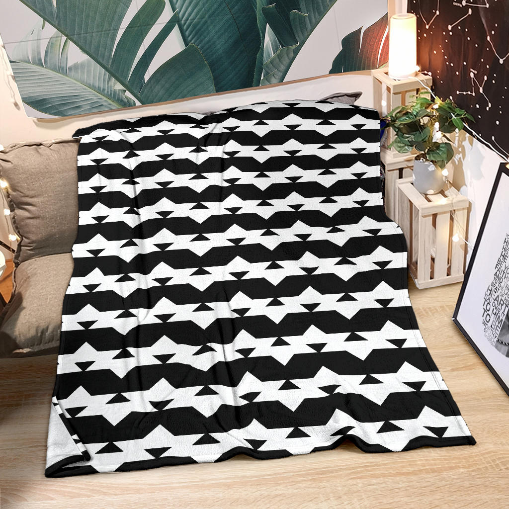 Premium Black Blanket With White Friendship Designs